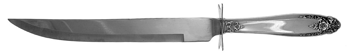 Prelude (Sterling, 1939, No Monograms) Large Stainless Blade Roast Carving Knife by International Silver-1