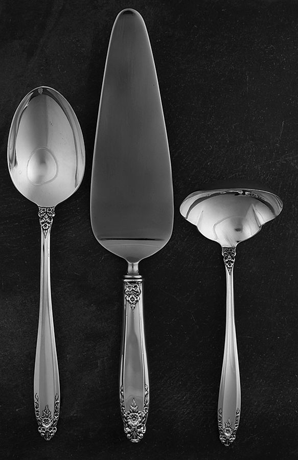 Prelude (Sterling, 1939, No Monograms) 3 Piece Completer Set by International Silver-1