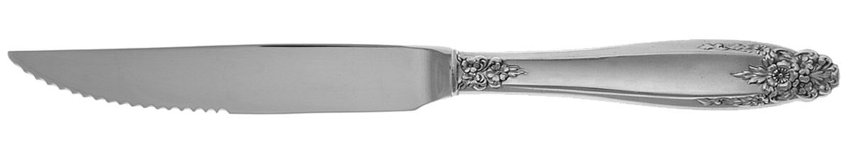 Prelude (Sterling, 1939, No Monograms) Steak Knife Individual Hollow, Serrate HC by International Silver-1