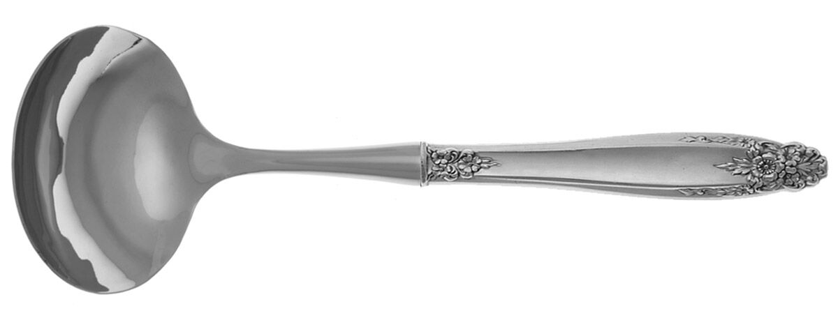 Prelude (Sterling, 1939, No Monograms) Gravy Ladle with No Spout Stainless Bowl HC by International Silver-1