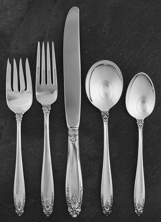 Prelude (Sterling, 1939, No Monograms) 40 Piece Estate Set by International Silver-1
