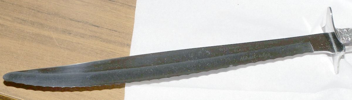 Prelude (Sterling, 1939, No Monograms) Large Stainless Blade Roast Carving Knife by International Silver-1