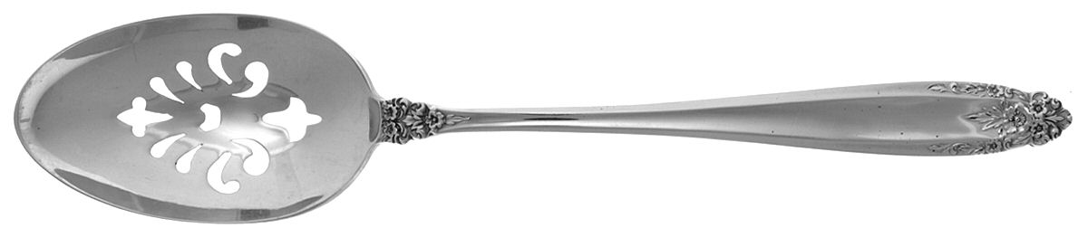 Prelude (Sterling, 1939, No Monograms) Pierced Tablespoon (Serving Spoon) CM by International Silver-1
