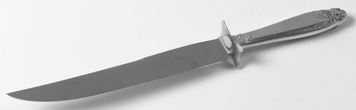 Prelude (Sterling, 1939, No Monograms) Small Steak Carving Knife with Stainless Blade by International Silver-1