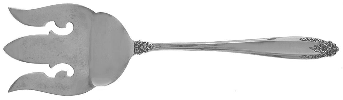 Prelude (Sterling, 1939, No Monograms) Solid Salad Serving Fork by International Silver-1