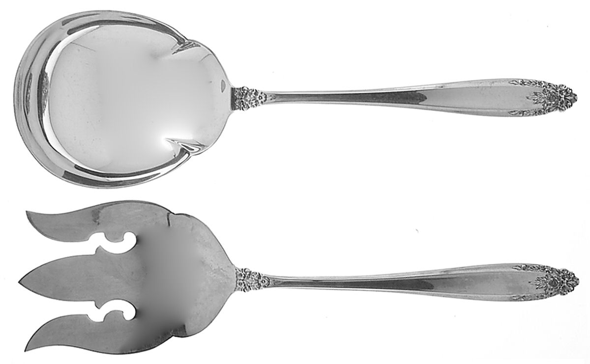 Prelude (Sterling, 1939, No Monograms) (2 Pc) Solid Salad Set by International Silver-1