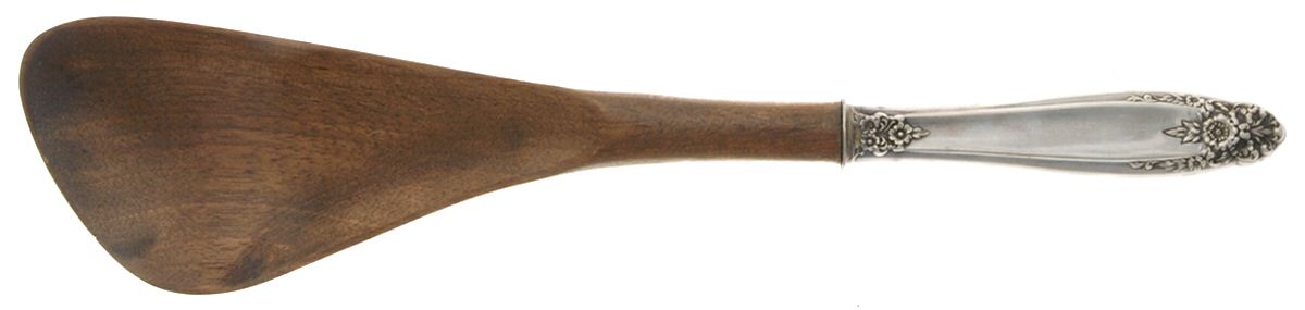 Prelude (Sterling, 1939, No Monograms) Salad Serving Spoon Wooden Bowl by International Silver-1