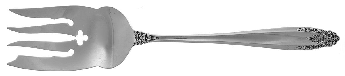 Prelude (Sterling, 1939, No Monograms) Large Solid Cold Meat Serving Fork by International Silver-1