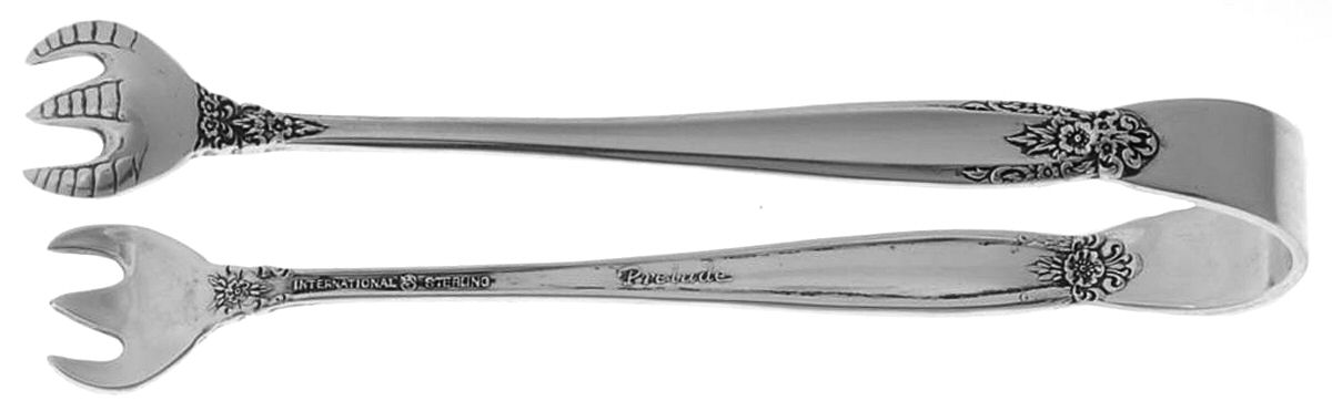Prelude (Sterling, 1939, No Monograms) Small Sugar Tongs by International Silver-1