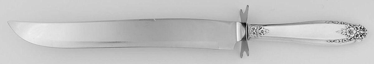 Prelude (Sterling, 1939, No Monograms) Large Stainless Blade Roast Carving Knife by International Silver-1