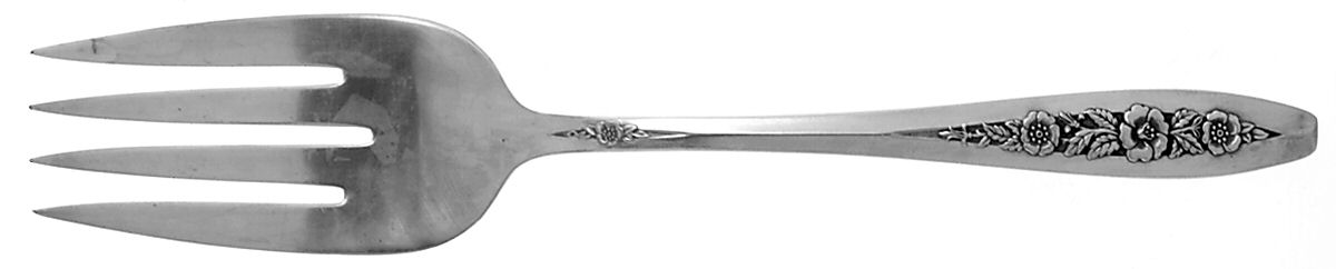Primrose II (Silverplate, 1952) Medium Solid Cold Meat Serving Fork by International Silver-1