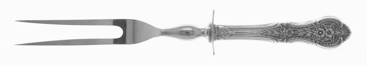Primrose (Sterling, 1936) Small Carving Fork W/Sterling Guard by International Silver-1