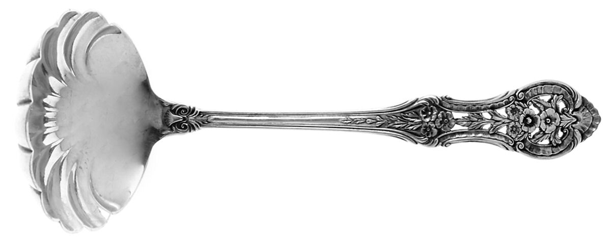 Primrose (Sterling, 1936) Gravy Ladle with Shell Bowl by International Silver-1