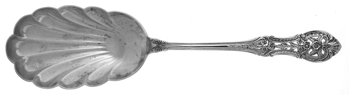 Primrose (Sterling, 1936) Solid Salad Serving Spoon by International Silver-1