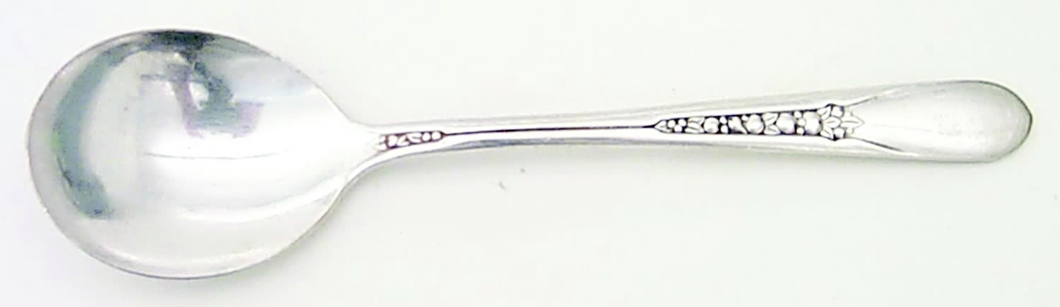 Priscilla-Lady Ann (Silverplate) Round Bowl Soup Spoon (Gumbo) by International Silver-1