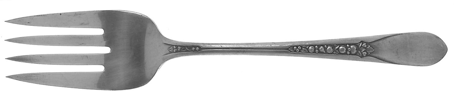 Priscilla-Lady Ann (Silverplate) Medium Solid Cold Meat Serving Fork by International Silver-1