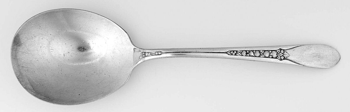 Priscilla-Lady Ann (Silverplate) Solid Smooth Berry/Casserole Spoon by International Silver-1