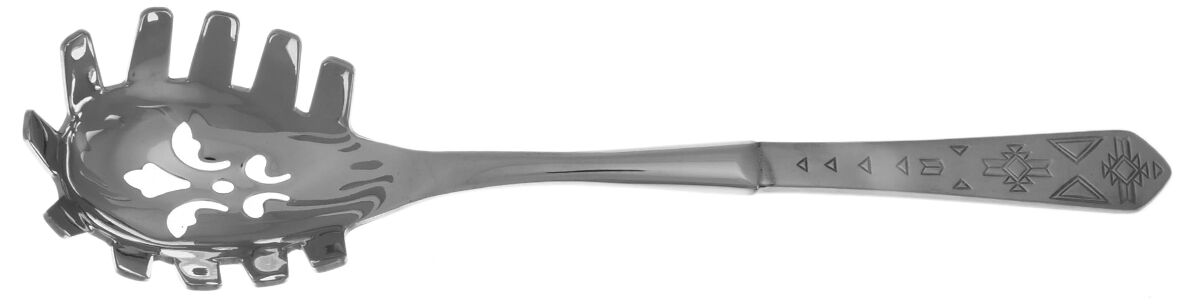 Pueblo (Stainless) Pasta Server with Stainless Bowl HC by International Silver-1