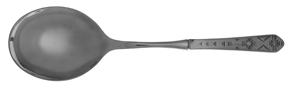 Pueblo (Stainless) Casserole Spoon with Smooth Stainless Bowl HC by International Silver-1