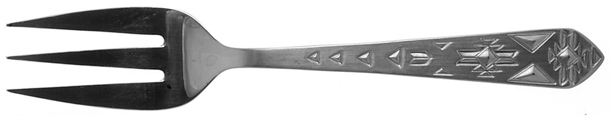 Pueblo (Stainless) Medium Solid Cold Meat Serving Fork by International Silver-1