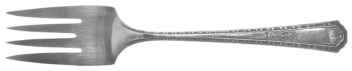Puritan (Silverplate, 1941) Medium Solid Cold Meat Serving Fork by International Silver-1
