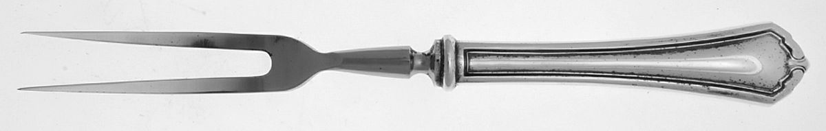 Puritan (Silverplate, 1912) Small Steak Carving Fork with Stainless Prongs by International Silver-1