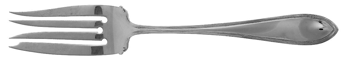 Puritan (Sterling, 1912) Large Solid Cold Meat Serving Fork by International Silver-1