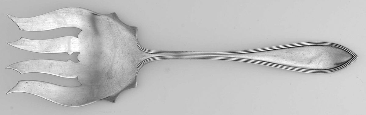 Puritan (Sterling, 1912) Large Solid Fish Serving Fork by International Silver-1