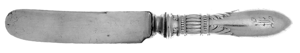 Queen Ann-St. Moritz (Silverplate, 1910) Baby Knife Solid Piece by International Silver-1