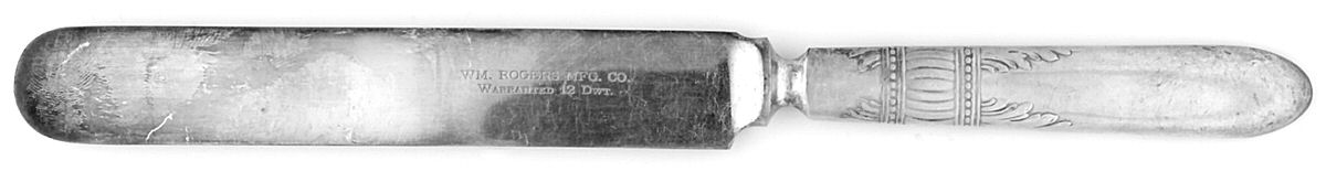 Queen Ann-St. Moritz (Silverplate, 1910) Blunt Solid Knife by International Silver-1