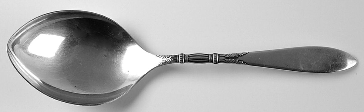 Queen Ann-St. Moritz (Silverplate, 1910) Solid Smooth Casserole Spoon by International Silver-1