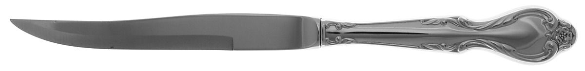 Queen's Fancy (Stainless, Satin, Black Accent) Individual Steak Knife w/Bevel Blade by International Silver-1