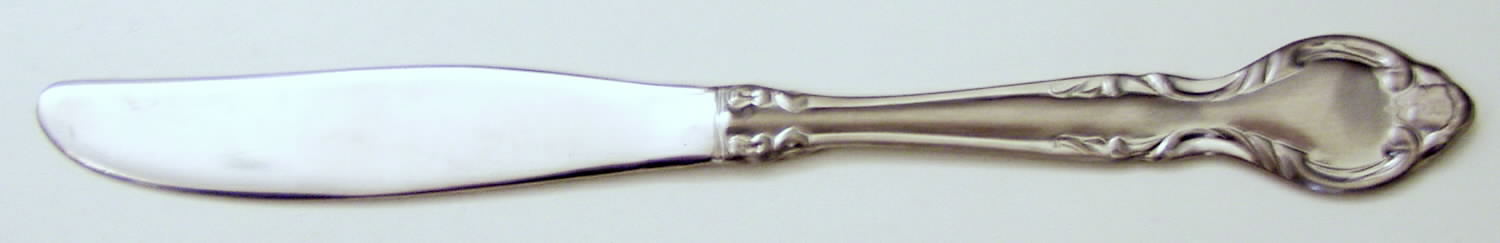 Queen's Fancy (Stainless, Satin, Black Accent) Flat Handle Butter Spreader by International Silver-1