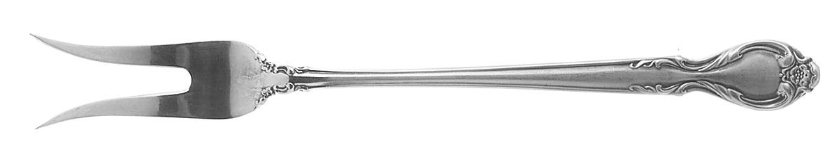 Queen's Fancy (Stainless, Satin, Black Accent) Short Handle Pickle/Olive Fork by International Silver-1
