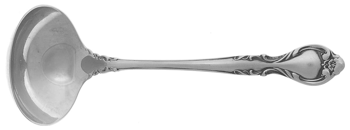Queen's Fancy (Stainless, Satin, Black Accent) Solid Piece Cream Ladle by International Silver-1