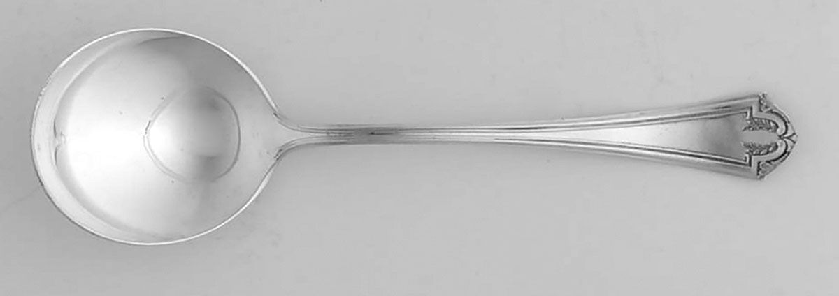 Quincy (Sterling, 1917) Round Bowl Soup Spoon (Bouillon) by International Silver-1