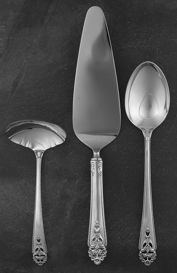 Queen's Lace (Sterling, 1949) 3 Piece Completer Set by International Silver-1