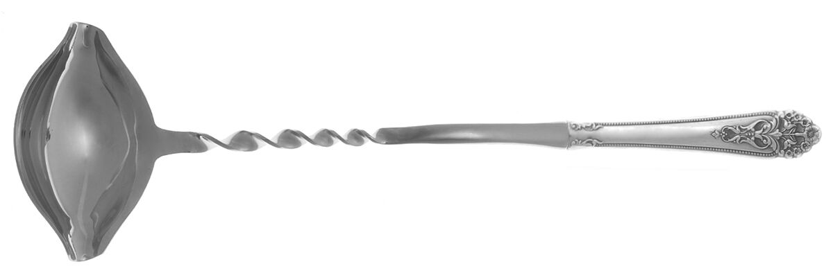 Queen's Lace (Sterling, 1949) Punch Ladle with Stainless Bowl HC by International Silver-1