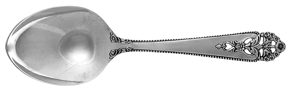 Queen's Lace (Sterling, 1949) Straight Handle Baby Spoon by International Silver-1