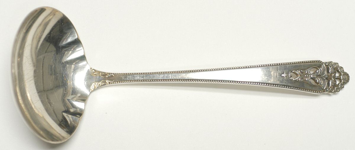 Queen's Lace (Sterling, 1949) Solid Gravy Ladle by International Silver-1