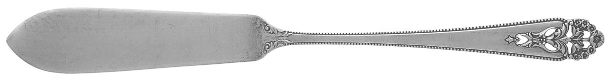 Queen's Lace (Sterling, 1949) Flat Handle Master Butter Knife by International Silver-1