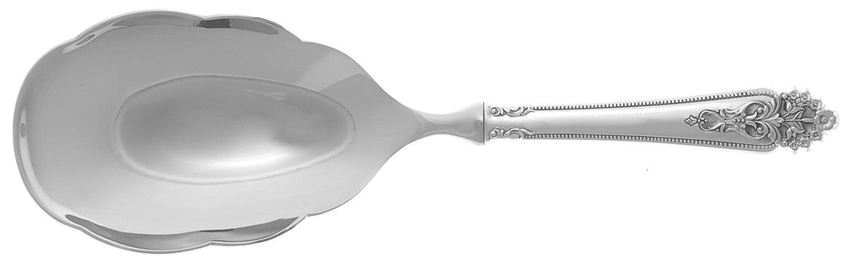 Queen's Lace (Sterling, 1949) Rice Spoon-Stainless Bowl by International Silver-1