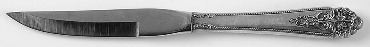 Queen's Lace (Sterling, 1949) Individual Steak Knife w/Bevel Blade by International Silver-1