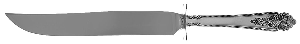 Queen's Lace (Sterling, 1949) Small Steak Carving Knife with Stainless Blade by International Silver-1