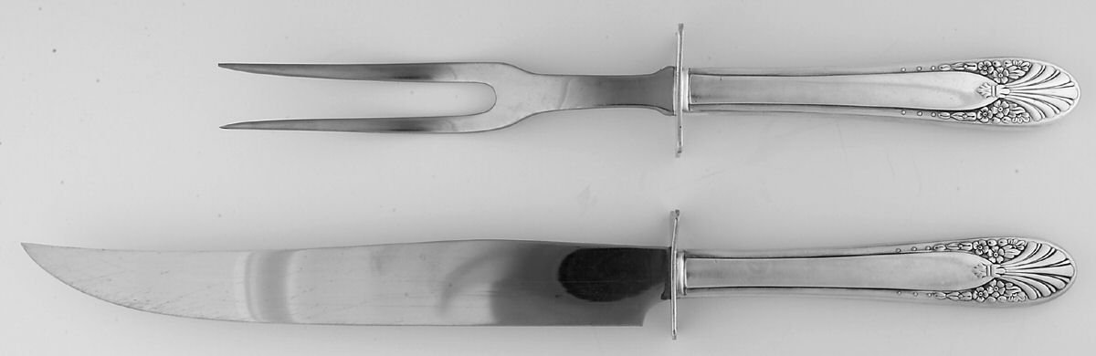 Radiance (Silverplate 1939) Large 2-Piece Roast Carving Set w/Stainless Blade by International Silver-1