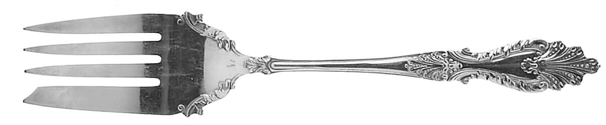 Raphael (Silverplate, 1896) Medium Solid Cold Meat Serving Fork by International Silver-1