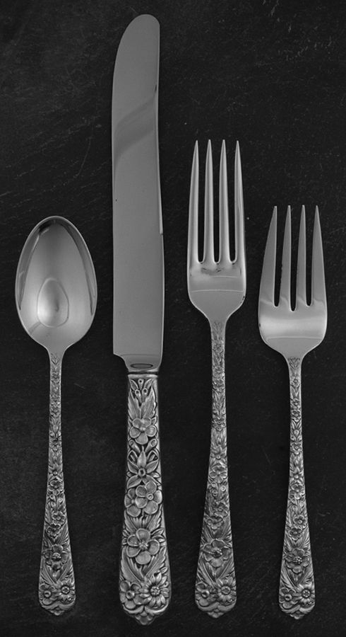 Radiant Rose (Sterling, 1938) 4 Piece Place Size Setting by International Silver-1