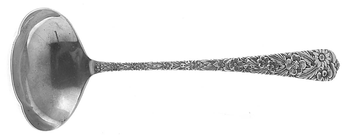 Radiant Rose (Sterling, 1938) Solid Piece Cream Ladle by International Silver-1