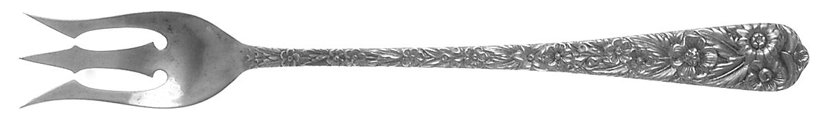 Radiant Rose (Sterling, 1938) Short Handle Pickle/Olive Fork by International Silver-1