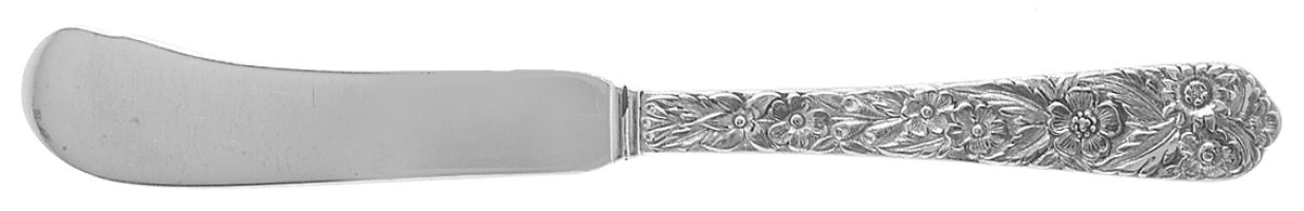 Radiant Rose (Sterling, 1938) Flat Handle Butter Spreader by International Silver-1
